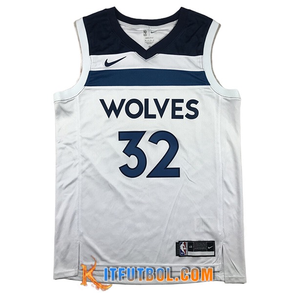 Camisetas NBA Minnesota Timberwolves (TOWNS #32) 2024/25 Blanco/Azul -02