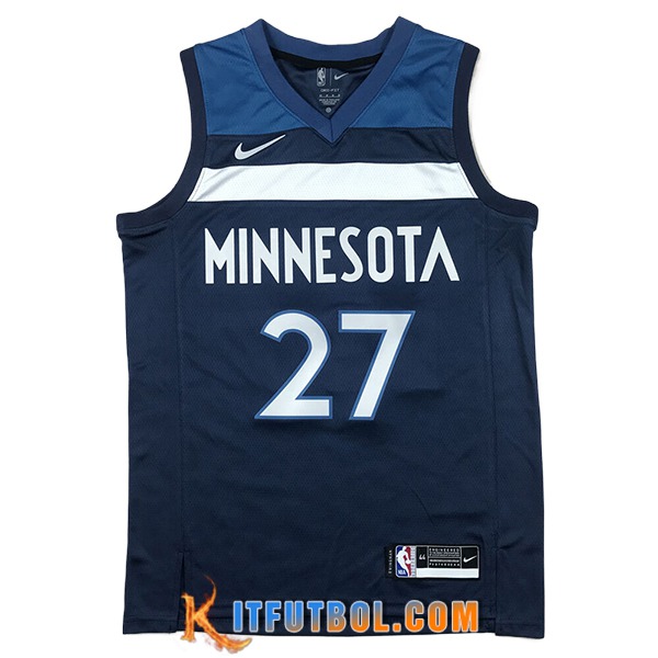Camisetas NBA Minnesota Timberwolves (GOBERT #27) 2024/25 Azul/Blanco