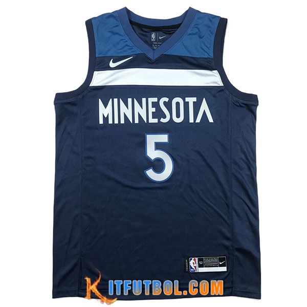 Camisetas NBA Minnesota Timberwolves (EDWARDS #5) 2024/25 Azul/Blanco