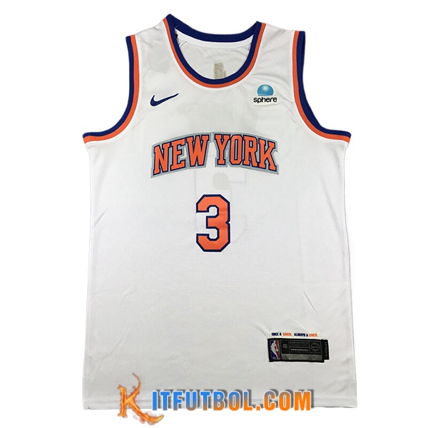 Camisetas NBA New York Knicks (HART #3) 2024/25 Blanco/Naranja -02