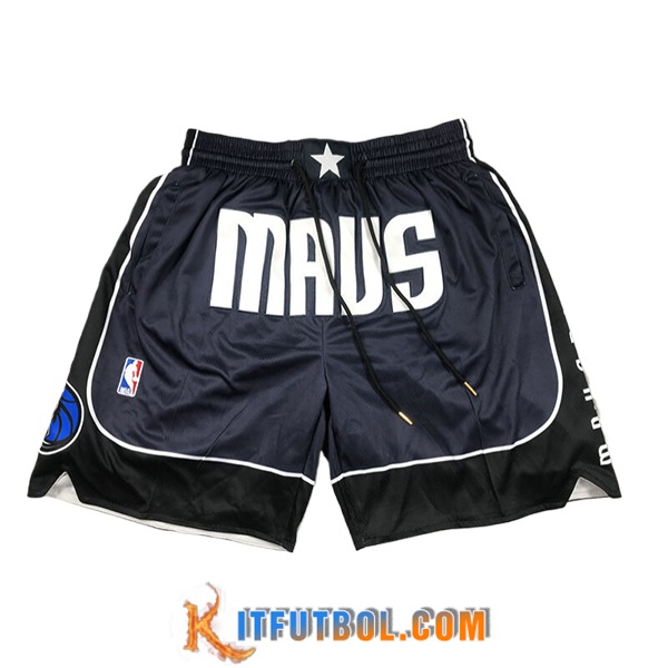 Cortos NBA Dallas Mavericks 2024/25 Negro/Blanco -02