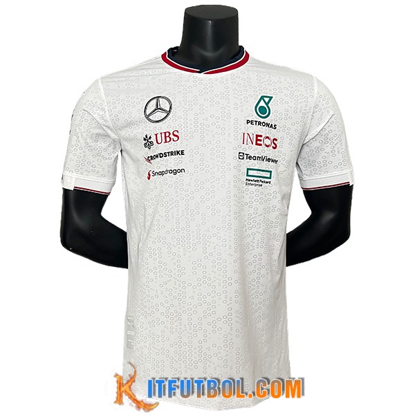 Camiseta de manga corta F1 Mercedes Benz Team Blanco/Gris 2024