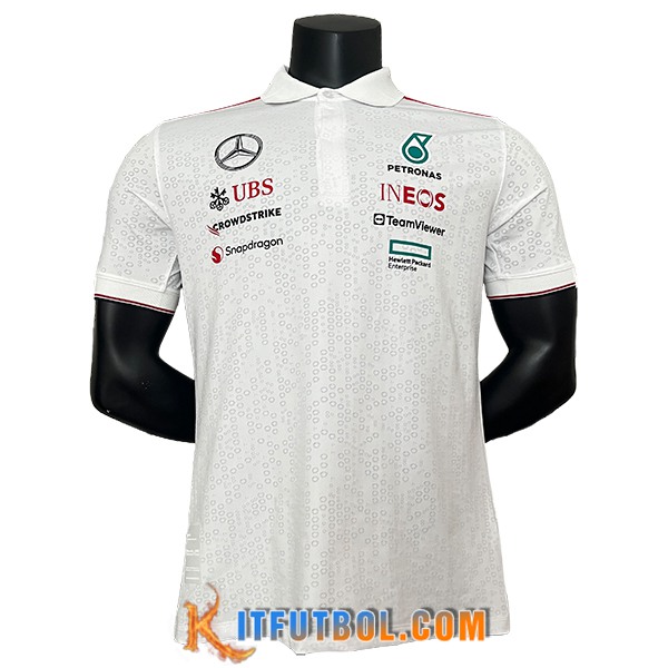 Polo F1 Mercedes Benz Team Blanco/Gris 2024