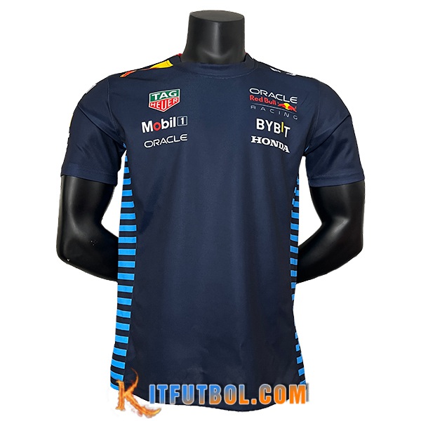 Camiseta de manga corta F1 RedBull Racing Team Azul Oscuro 2024