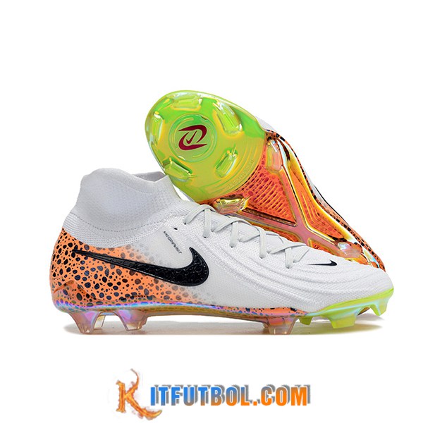 Nike Botas De Fútbol Phantom Luna Elite NU FG Blanco/Negro/Naranja -02