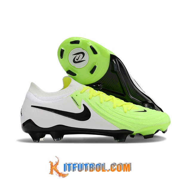 Nike Botas De Fútbol Phantom Luna Elite NU FG Blanco/Negro/Verde -03