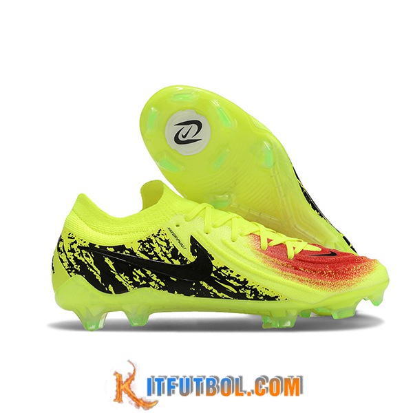 Nike Botas De Fútbol Phantom Luna Elite NU FG Negro/Verde/Rojo