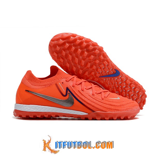 Nike Botas De Fútbol Phantom GX II Elite TF Naranja/Gris