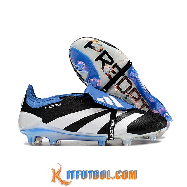 Adidas Botas De Fútbol Predator Elite Tongue FG Blanco/Negro/Azul