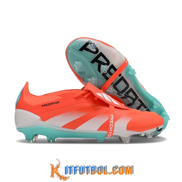 Adidas Botas De Fútbol Predator Elite Tongue FG Blanco/Naranja
