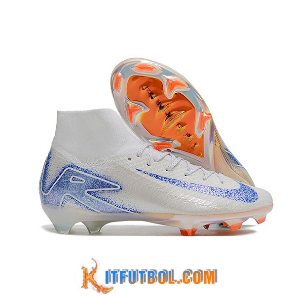 Nike Botas De Fútbol Air Zoom Mercurial Superfly IIX Elite FG Blanco/Azul