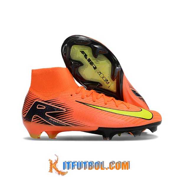 Nike Botas De Fútbol Air Zoom Mercurial Superfly IIX Elite FG Naranja/Negro/Verde