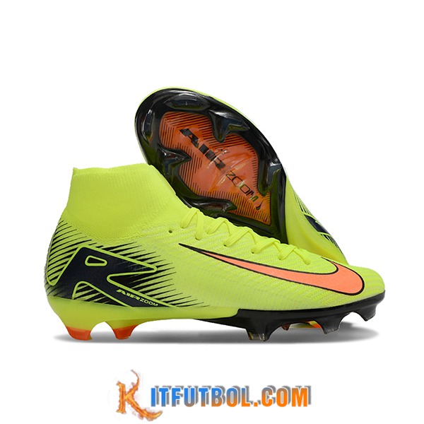 Nike Botas De Fútbol Air Zoom Mercurial Superfly IIX Elite FG Verde/Negro/Naranja