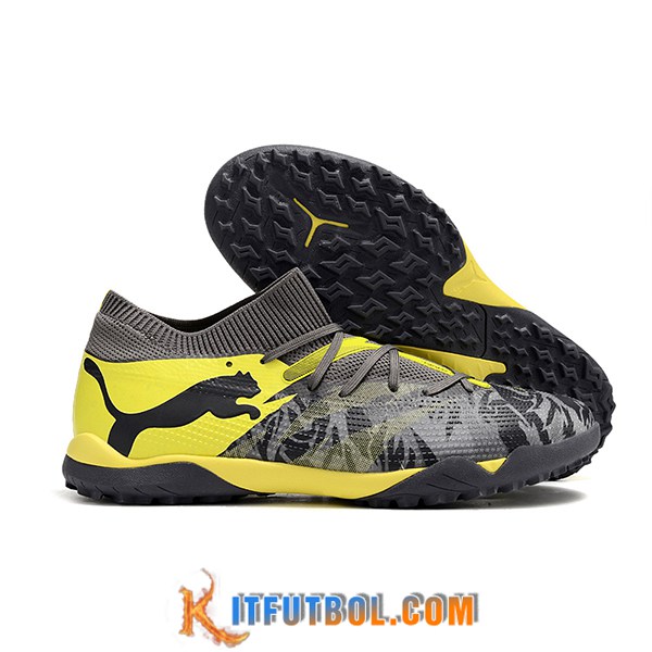 PUMA Botas De Fútbol FUTURE 7 ULTIMATE TF Negro/Gris/Amarillo