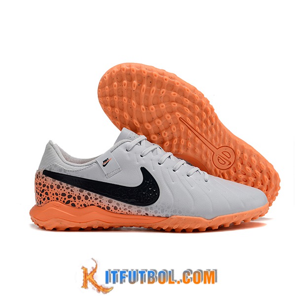 Nike Botas De Fútbol Tiempo Legend X Academy TF Gris/Negro/Naranja
