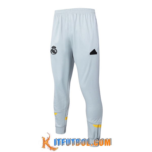 Pantalon Entrenamiento Real Madrid Gris/Amarillo 2024/2025