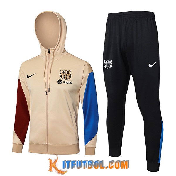 Chaqueta Con Capucha Chandal Rompevientos FC Barcelona Amarillo/Azul/Rojo 2024/2025
