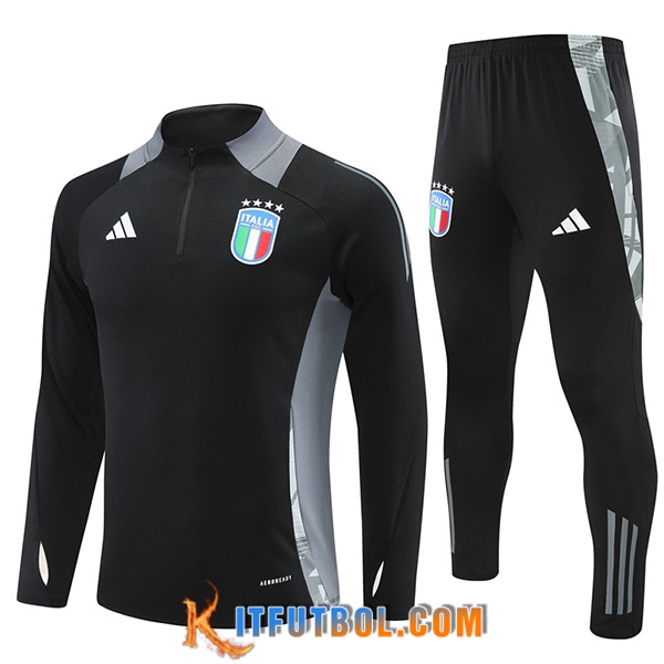 Chandal Equipos De Futbol Italia Negro/Gris 2024/2025