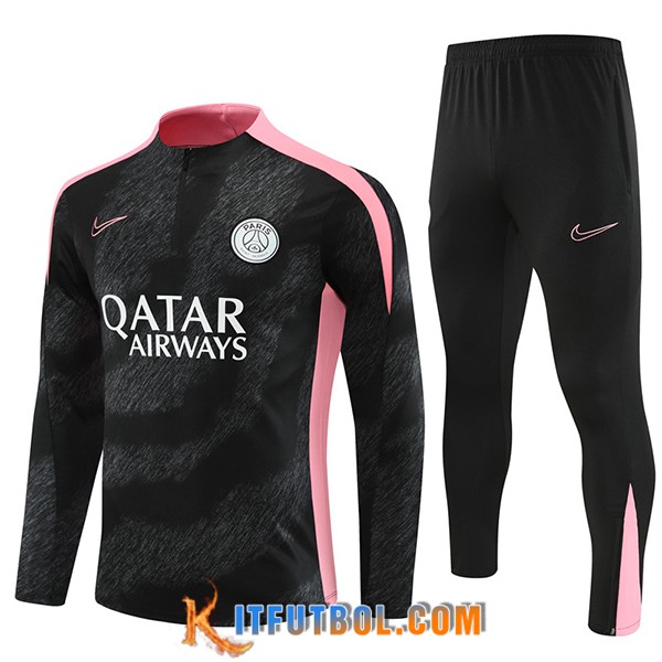 Chandal Equipos De Futbol PSG Negro/Rosa 2024/2025