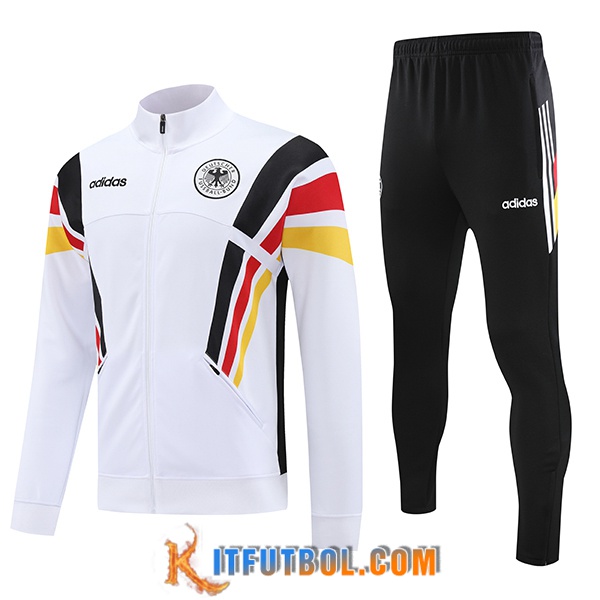 Chandal Equipos De Futbol Chaquetas Alemania Blanco/Negro/Rojo/Amarillo 2024/2025