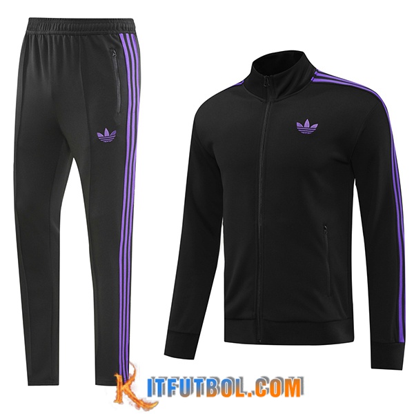 Chandal Equipos De Futbol Chaquetas Adidas Negro/Violeta 2024/2025