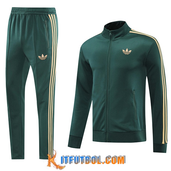 Chandal Equipos De Futbol Chaquetas Adidas Verde/Amarillo 2024/2025