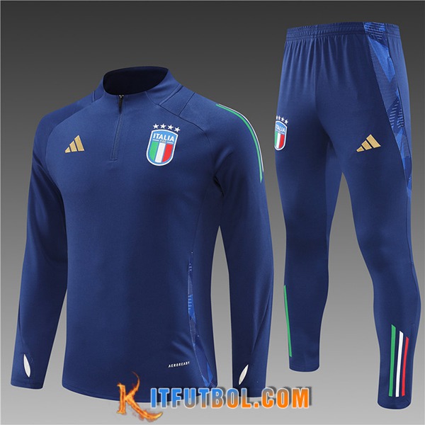 Chandal Equipos De Futbol Italia Ninos azul real 2024/2025