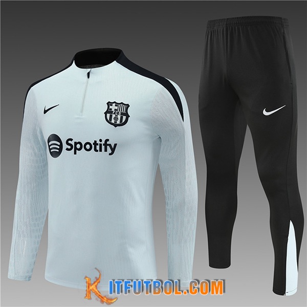 Chandal Equipos De Futbol FC Barcelona Ninos Gris/Negro 2024/2025