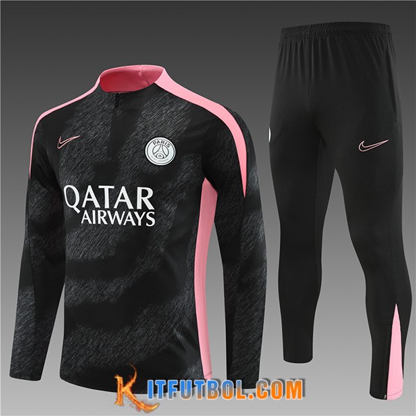 Chandal Equipos De Futbol PSG Ninos Negro/Rosa 2024/2025