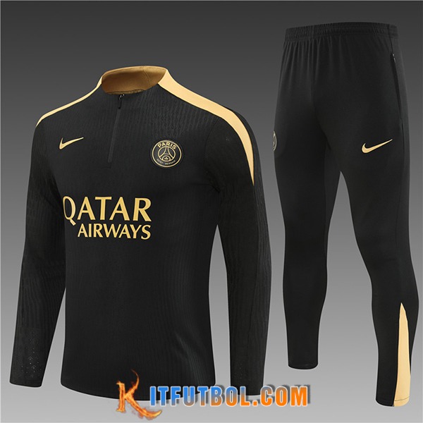 Chandal Equipos De Futbol PSG Ninos Negro/Amarillo 2024/2025