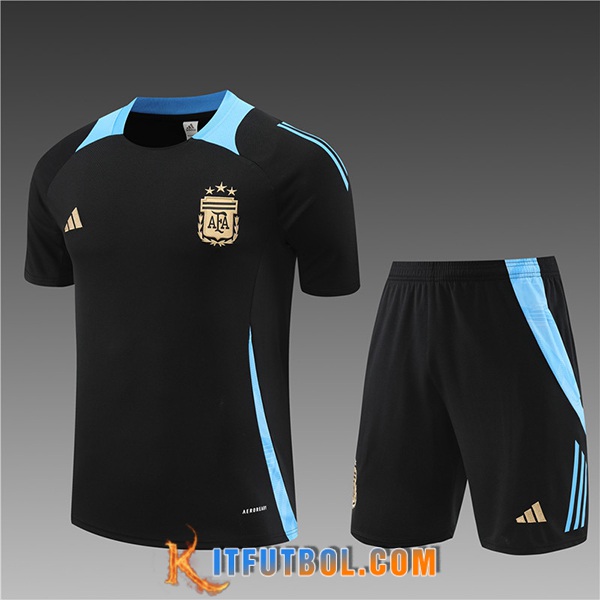 Camiseta Entrenamiento Argentina Ninos Negro/Azul 2024/2025