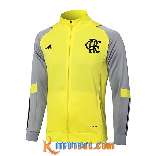 Chaquetas Futbol Flamenco Amarillo/Gris 2024/2025