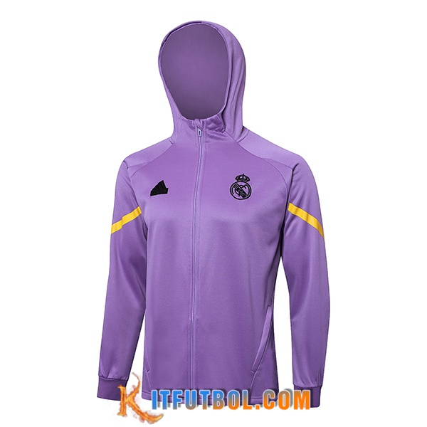Chaqueta Con Capucha Real Madrid Violeta/Amarillo 2024/2025