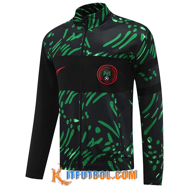 Chaquetas Futbol Nigeria Negro/Verde 2024/2025