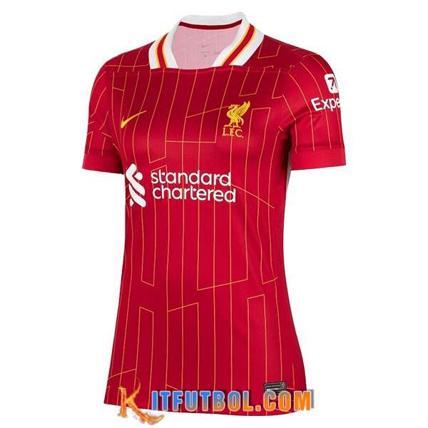 Nueva Camisetas De Futbol FC Liverpool Mujer Primera 2024/2025