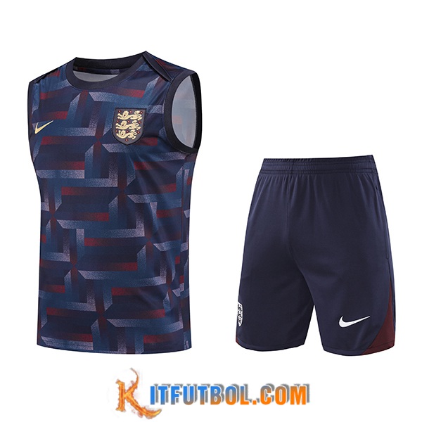 Camiseta Entrenamiento sin mangas Inglaterra Azul Oscuro 2024/2025