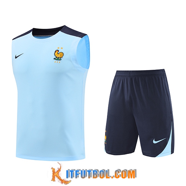 Camiseta Entrenamiento sin mangas Francia Azul 2024/2025