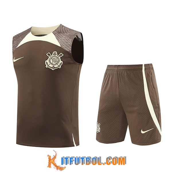 Camiseta Entrenamiento sin mangas Corinthians Marrón/Beige 2024/2025
