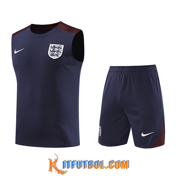 Camiseta Entrenamiento sin mangas Inglaterra Azul/Rojo 2024/2025