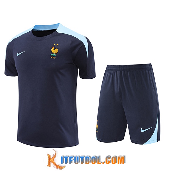 Camiseta Entrenamiento Francia Azul Oscuro 2024/2025