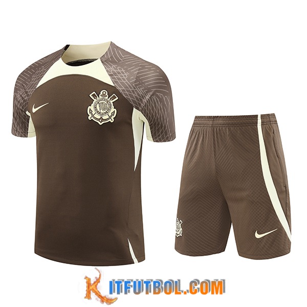 Camiseta Entrenamiento Corinthians Marrón/Beige 2024/2025