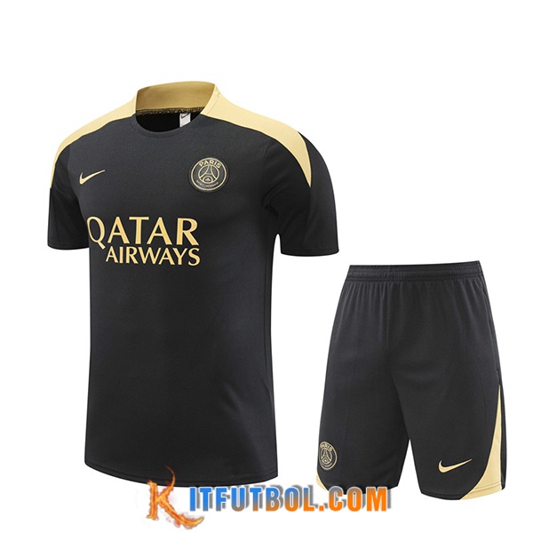 Camiseta Entrenamiento PSG Negro/Amarillo 2024/2025