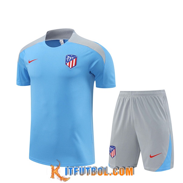 Camiseta Entrenamiento Atletico Madrid Azul/Gris 2024/2025