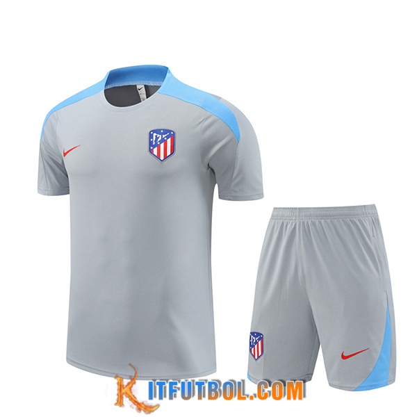Camiseta Entrenamiento Atletico Madrid Gris/Azul 2024/2025