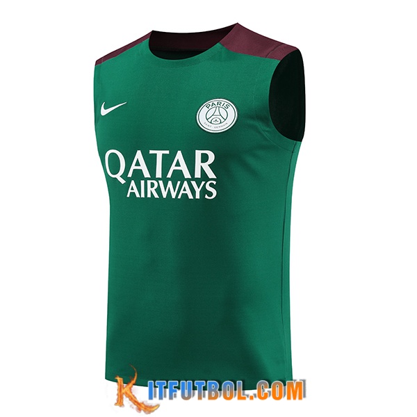 Chalecos De Futbol PSG Verde/Rojo 2024/2025