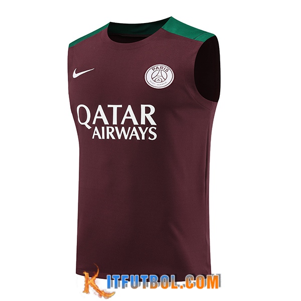 Chalecos De Futbol PSG Rojo/Verde 2024/2025