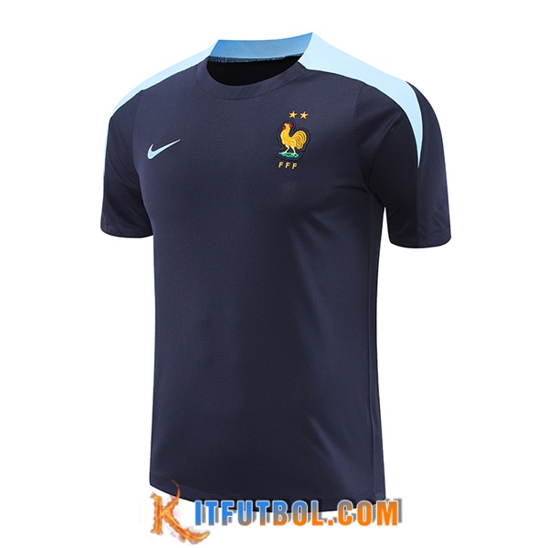 Camiseta Entrenamiento Francia Azul Oscuro 2024/2025