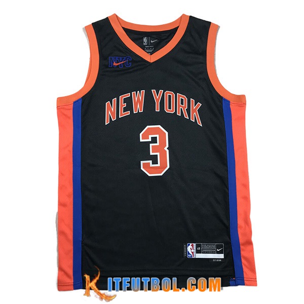Camisetas New York Knicks (HART #3) 2024/25 Negro/Naranja/Azul