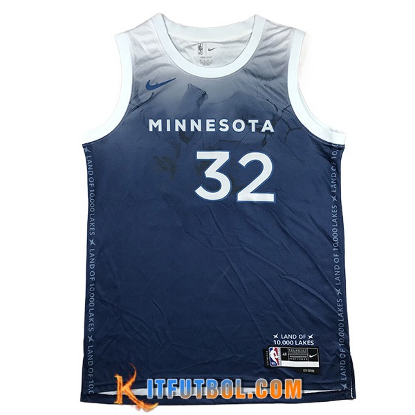 Camisetas Minnesota Timberwolves (TOWNS #32) 2024/25 Azul/Blanco