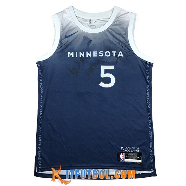 Camisetas Minnesota Timberwolves (EDWARDS#5) 2024/25 Azul/Blanco